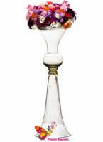 Vaza din sticla transparenta H 62 cm