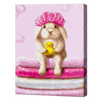 Tablou pe numere Art Gallery EX8671 Iepuras dupa baie 30x40cm Eco