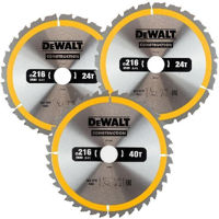 Аксессуар для пилы DeWalt DT1962 Set discuri taiere lemn Ø216x30mm (2x24T, 1x40)