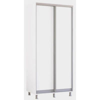 Шкаф Mobildor-Lux Раздвижные двери из ДСП Aron-P (100x60x200H см) Бриллиантовый белый