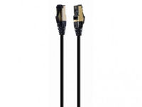 Patch Cord Cat.8  0.25m, Black, PP8-LSZHCU-BK-0.25M, Cablexpert, Low Smoke Zero Halogen (LSZH)