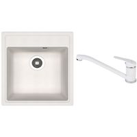Мойка кухонная со смесителем Dr.Gans Nika 470 + SanDonna F 1066 alb