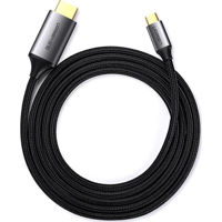 Кабель для IT Ugreen 50570 Type-C to HDMI 4K@60Hz Compatible with Thunderbolt 3 1.5M MM142, Gray