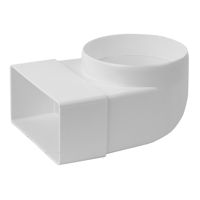 Cot 90° conectare tub rotund/plat plastic 55 x 220 mm / D.100 KLD25-100  EUROPLAST