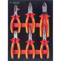 Набор ручных инструментов King Tony 934-086MRVD изолированных, VDE до 1000 В, 86 пр. в ложементах под тележку