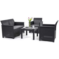 Mobilier pentru grădină Keter Elodie 2 Set Graphite/Coolgrey (246158)