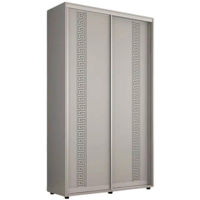 Dulap Mobildor-Lux Compact uși glisante PAL cu ornament grecesc (160x45x240H cm) Grey