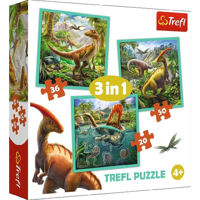Головоломка Trefl 34837 Puzzles 3in1 World of Dinosaur