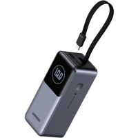 Аккумулятор внешний USB (Powerbank) Ugreen 55365B, Nexode Flight Approved 20000mAh, 130W, with Built-in USB-C Cable, Grey