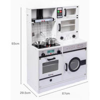 Игрушечная кухня и посуда Richi (63246) Bucatarie din lemn pentru fetite, cu sunete si lumini