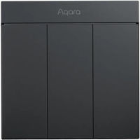 Выключатель электрический Aqara ZNQBKG26LM H1M - 3 клавиши (c нулём) квадратный подрозетник