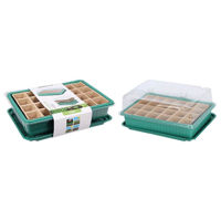 Цветочный горшок ProGarden 55375 Контейнер для рассады, 24 ячейки, с поддоном и крышкой, диаметр 27 x 20 x 11 см