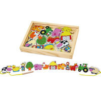 Игрушка Viga 59548 Lacing Blocks Farm