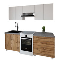 Мебель для кухни Smartex (30058) K2 220сm Alb+Stejar inchis