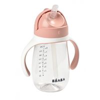 Canuta cu pai Beaba 2 in 1 Pink (8+ luni) 300 ml