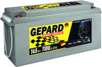 Автомобильный аккумулятор Gepard Silver 145 AH 1100A (512x188x213)