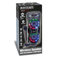 Аудио гига-система Bontempi 491040 Set karaoke cu microfon, lumina si displey, cod 60768