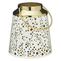 Свеча H&S 36348 Sfesnic metalic Felinar 15x16cm, alb