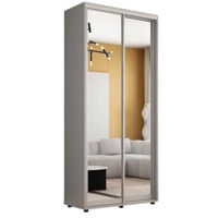 Dulap Mobildor-Lux Compact uși glisante Oglinzi (110x45x220H cm) Grey