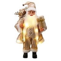 Decor de Crăciun și Anul Nou Promstore 56478 Suvenir LED Mos Craciun cu cadou, 30x20x60cm