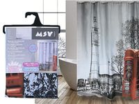 Perdea pentru dus 180X200cm MSV London, poliester