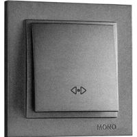 Выключатель электрический Mono Electric Выключатель крестовой 1кл. антрацит Despina