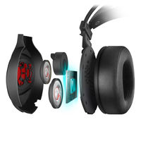 Gaming Headset SVEN AP-U996MV, 40mm&30mm drivers, 20-20000Hz, 32 Ohm, 123dB, 400g., USB, Black/Red
