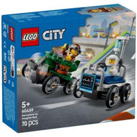 Конструктор Lego 60459 City Mașini de curse Avion vs pat de spital