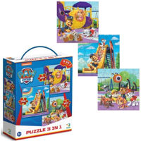 Puzzle Dodo 200578 Puzzle 3în1 Teren de joacă, seria Patrula Cățelușilor