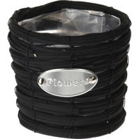 Ghiveci pentru flori ProGarden 50742.1 Ghiveci p/u flori D19cm, H16cm, ratan, negru