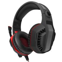 Gaming Headset SVEN AP-U990MV, 50mm drivers, 20-20000Hz, 32 Ohm, 105dB, 401g., 3.5mm/USB, Black/Red