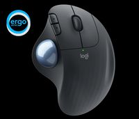 Wireless Trackball Mouse Logitech M575, Optical, 400-2000 dpi, 5 buttons, BT/2.4 Ghz,1xAA, Graphite