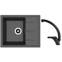 Мойка кухонная со смесителем Dr.Gans Nika 580 + SanDonna F 1069 negru