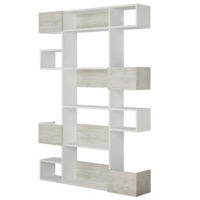 Офисный стеллаж Trendy Niho, alb, alb deschis 120x171x20cm, raft de carti