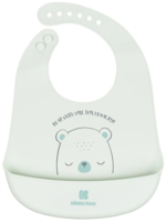 Baveta din silicon KikkaBoo Bear With Me Mint