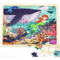 Головоломка Viga 44645 Puzzle din lemn Universul subacvatic, 24 elem.