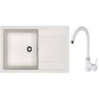 Мойка кухонная со смесителем Dr.Gans Techno 860 + SanDonna F 7073 alb
