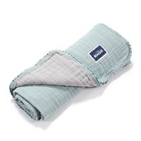 Покрывало хлопковое La Millou Biscuit Collection – Mint & Stone 100x100 см