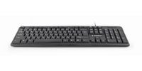 Keyboard Gembird KB-U-103-RU, Standard, Full size, Silent, Black, USB