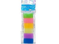 Набор резинок стирательных "Neon" 6шт, разноцветных