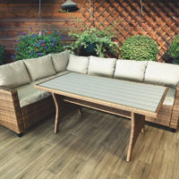 Mobilier pentru grădină Hydro S Coltar p/u terasa Ibiza, 6 persoane, Maro/Bej