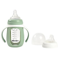 Поильник Beaba B913537 Biberon de invatare 2 in 1 din Sticla 210 ml Sage Green