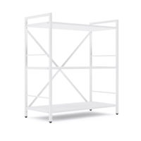 Офисный стеллаж Nex Home Raft metalic Loft 900x800x400mm, 3 polite PAL, White/White