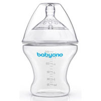 Поильник BabyOno 1450 Biberon cu tetina anticolici 180ml NATURAL NURSING