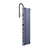 Docking Station Gembird A-CM-COMBO11-01, 3xUSB2.0/USB3.1/Type-C/LAN/HDMI/VGA/SD/MicroSD/3.5mm/PD 87W