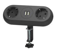 Фильтр электрический ORNO ORAE13133GSB 2 prize + 2 USB 1.4M NEGRU