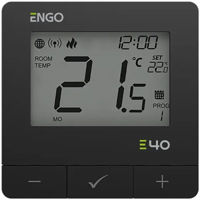 Термостат ENGO Controls E40-230B prin internet ZigBee/Wireless cu baterie, black