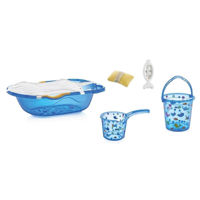 Ванночка BabyJem 540 Set de baie cu 6 piese Albastru