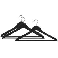 Cuier pentru haine 5five 56146 Set 3 umerase din lemn, negru