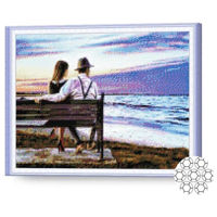 Tablou pe numere Art Gallery GA72135 Mozaic cu diamante Cuplu la malul marii 40x50cm